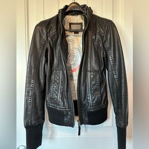 Mackage Aritizia Biker’s Leather Jacket Women’s XS Black